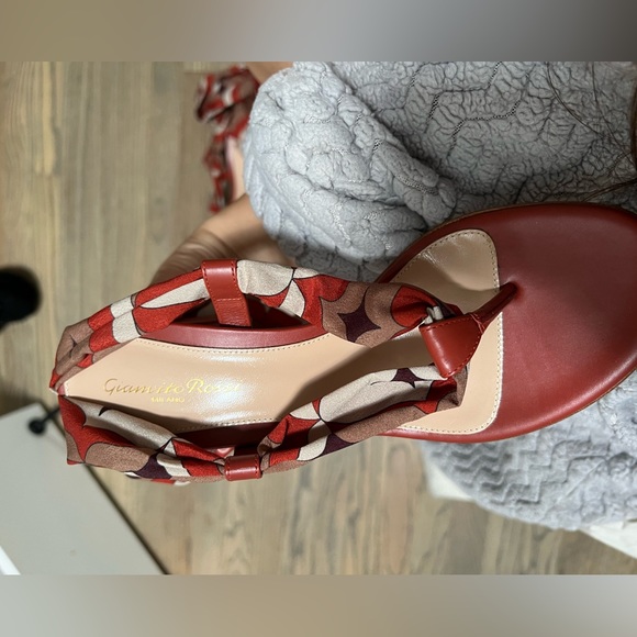 Gianvito Rossi Scarf Tie Sandals Unworn - Picture 2 of 7